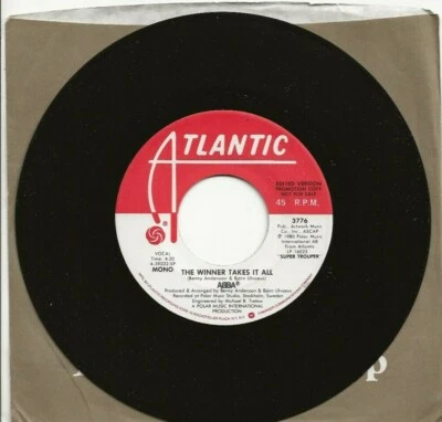 ABBA WINNER TAKES IT ALL EDITED MONO & STEREO VERSIONS USA PROMO, SP SUFFIX - Image 1 of 2
