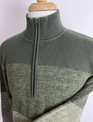 REI Men's 1/2 Zip Pullover Sweater Size M Green Color Stretch Tencel Lyocell - Image 1 of 4