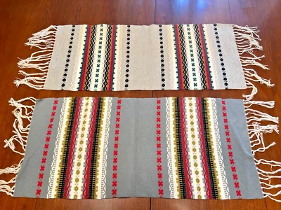Vintage Swedish Handwoven Wool Table Runner Textile Set Kirsten American Girl - Image 1 of 4