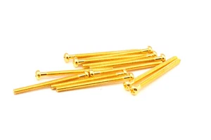 Accesorio de altura Humbucker Tornillos Mountig #3-48x32 chapados en oro Qty12 - Imagen 1 de 2