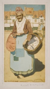 BOUTET DE MONVEL Bernard (1881-1949) Le retour du marché - Aquatinte originale - Foto 1 di 2