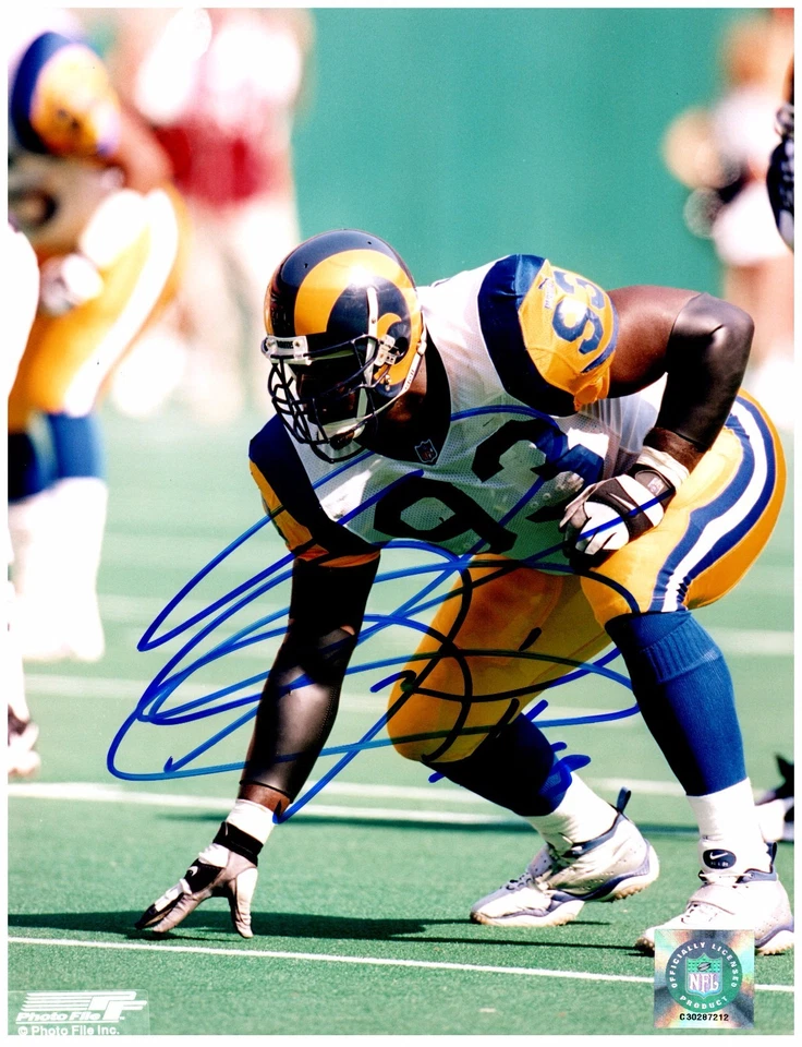 St. Louis Rams Kevin Carter Firmado Autografiado 8x10 "Greatest Show on Turf" H Foto 1 de 1