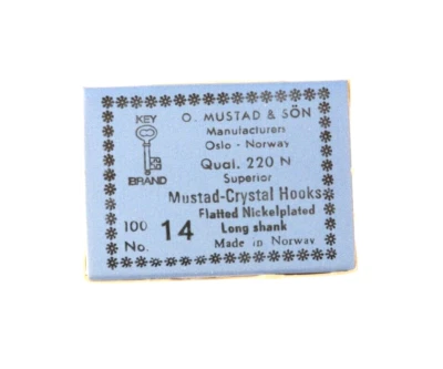 AMI MUSTAD CRYSTAL HOOKS - Ref 220 N - Size 14 - 100 pz - GH011