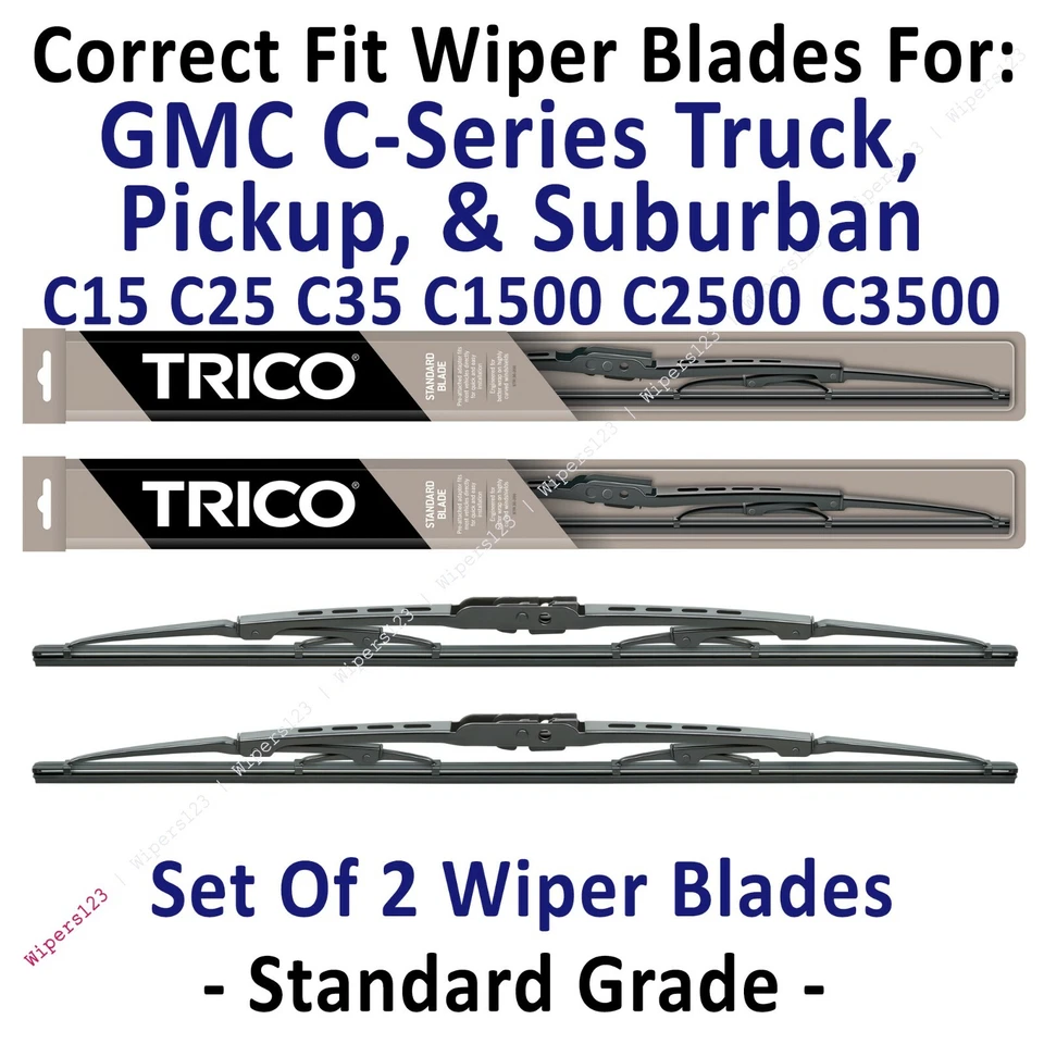 Лезвия стеклоочистителя 2 шт стандарт 1970-1972 GMC C15 C25 C35 C1500 C2500 C3500 - 30150x2 - Изображение 1 из 1