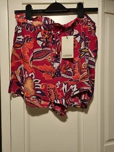 Oasis Womens Tropical Floral Culotte Shorts Size S New - Picture 1 of 3
