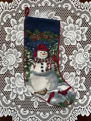 19,5 x 7 - у меня есть 50 + LL BEAN вышивка рождественские чулки снеговик - Изображение 1 из 3