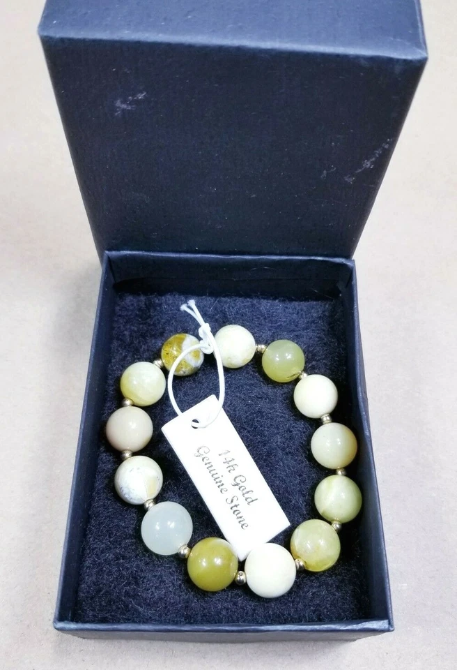 Pulsera oro 14k citrino 8,5" Foto 1 de 4