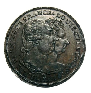 MIDDLESEX. Louis & Antoinette. Halfpenny. 1795. D&H 996A. RR - Picture 1 of 3