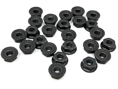  10-24 brida dentada clips de moldeo tuercas negro se adapta a esquivar 25 piezas  Foto 1 de 2
