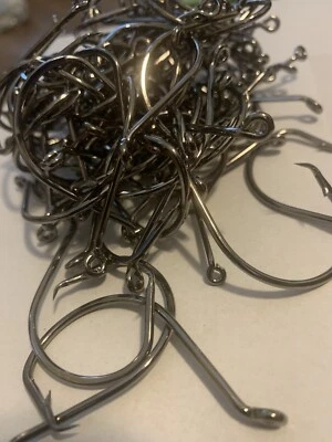 100 ganchos desplazados círculo pulpo 7/0 negro cromo BLN punto ultra afilado paquete a granel Foto 1 de 4