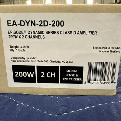 Episode Dynamic Series Class-D Amplifier (EA-DYN-2D-200) - Image 1 of 3