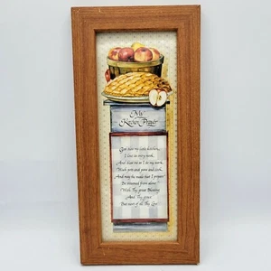 Vintage My Kitchen Prayer Wall Plaque 11.5" x 5.5" Wood Frame - Picture 1 of 11
