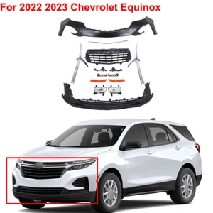 Front Bumper Cover Grille Assembly Kit For 2022 2023 Chevy Equinox w/ Fog Lights - Picture 1 of 24