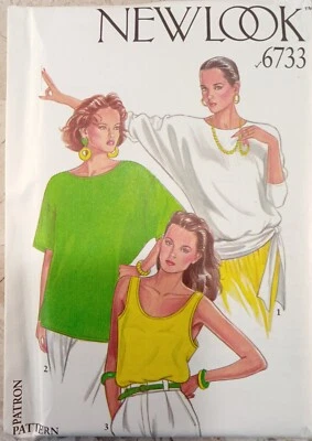 NEW LOOK 6733 Simplicity VTG Pattern UNCUT Top Shirt Tank Dolman Batwing Sz 8-18 - Image 1 of 4
