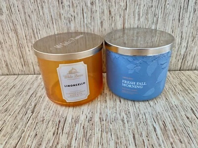 Bath & Body Works 3 Wick Candle Jars Lot of 2 With Lids **EMPTY & CLEANED** - Image 1 of 3