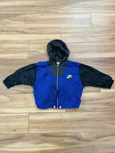 Vintage 90's Nike Kids Windbreaker Full Zip Purple Color Block Size 4 Jacket - Picture 1 of 15