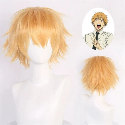 Motosierra Hombre Denji Pelucas Sintéticas Cortas Juegos con disfraces Fiesta Peluca de Cabello Resistente al Calor Foto 1 de 4