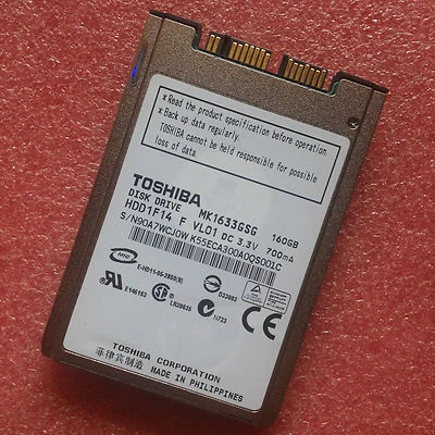 1.8 Inch 160GB MK1633GSG Toshiba Drive Hp Elitebook 2530p 2730p 2540p MK1633GSGF - Image 1 of 2