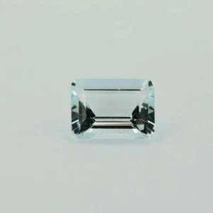 USA SELLER AQUAMARINE EMERALD CUT OUTSTANDING COLOR ALL NATURAL 6x4 mm - 7x5 mm - Picture 1 of 3