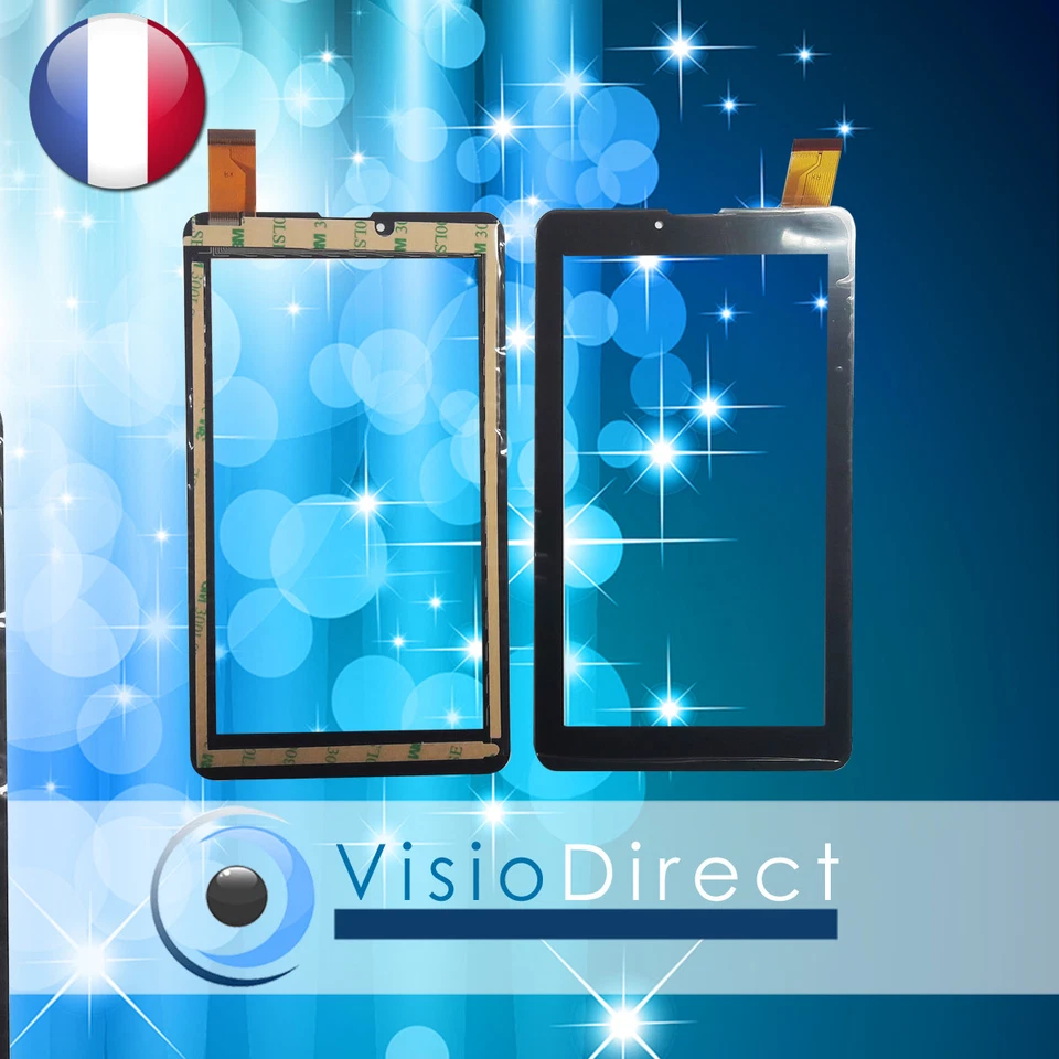 VISIODIRECT Vitre Ecran tactile pour LOGICOM L-IXIR TAB 701 3G 7" noir
