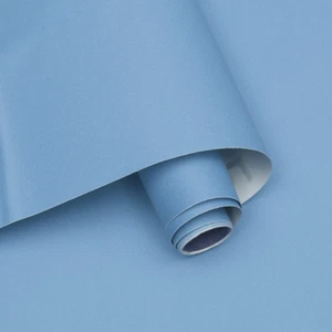 15.7''×236''Blue Contact Paper Matte Blue Wallpaper Blue Peel and Stick Wallpape - Picture 1 of 9