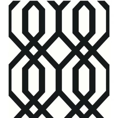 28,18 cuadrados Papel tapiz pelar y pegar celosía para gazebo, negro/blanco Foto 1 de 2