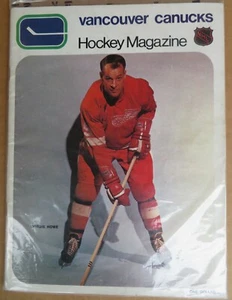 Vintage Vancouver NOV 17, 1970 Program - Gordie Howe Cover. Mr Hockey. - Picture 1 of 4