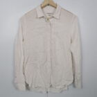 Trenery Mens Shirt Size L White Long Sleeve Button-Up Collared