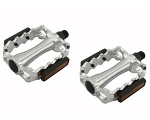F&R 468 ALLOY BICYCLE BIKE SPORT PEDALS SPORT 9/16 IN NEW SILVER.