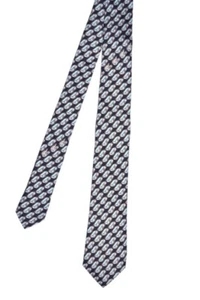 Paul Smith Navy Valigia Stampa Stretto Seta Cravatta da Uomo Nuovo - Picture 1 of 3
