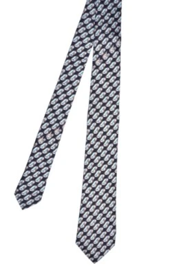 Paul Smith Azul Marino Maleta Estampado Seda Estrecha Hombre Corbata Nuevo Foto 1 de 3