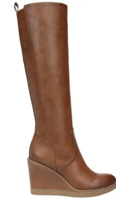 Botas de cuña Zodiac para mujer Iggy-Wc botas media pantorrilla tacón alto 3" en adelante - marrón Foto 1 de 4