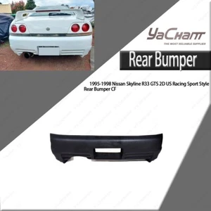 Paraurti posteriore in fibra di vetro 2D stile sportivo racing USA per Nissan Skyline R33 GTS 95-98 - Foto 1 di 19