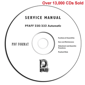 PFAFF 230/332 Automatic Sewing Machine Service Manual-Maintenance-Book on CD - Picture 1 of 12