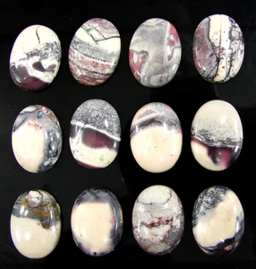 82.45 Ct Natural Porcelain Jasper Gemstone 12x16 mm Cabochon 12 Pcs Lot - 61237 - Picture 1 of 2