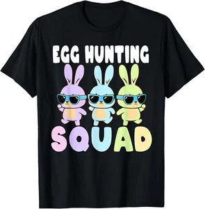 Egg Hunting Squad Funny Easter Bunnies Egg Hunt T-Shirt Hoodie - Picture 1 of 9