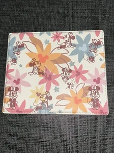 WDW Disney Store Retired Minnie Mouse Pastel Flowers PC Mouse Pad Faux Leather - Picture 1 of 3
