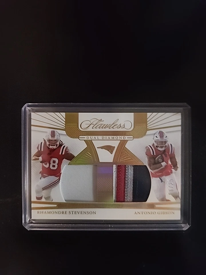 2024 Panini Flawless Dual Diamond Rhamondre Steveson Antonio Gibson 06/26 - Image 1 of 4