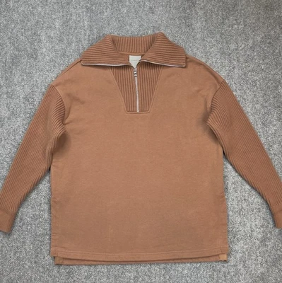 Свитер на молнии Anthropologie Varley Owens размер Small негабаритный с флисовой подкладкой - Изображение 1 из 4