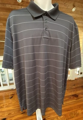 Champion Mens Size XXL 2XL Duo Dry Golf Polo Shirt Grey Striped - Image 1 of 4