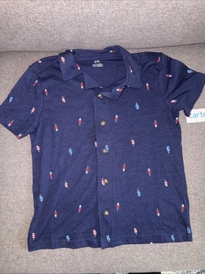 Carters Boys Size 7 Red White And Blue Ice Pop Polo  - Image 1 of 4