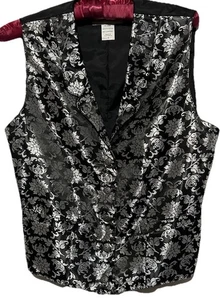 Frontier Classics Vest L New Silver Floral Miss Kitty Western Waistcoat Women’s - Picture 1 of 8