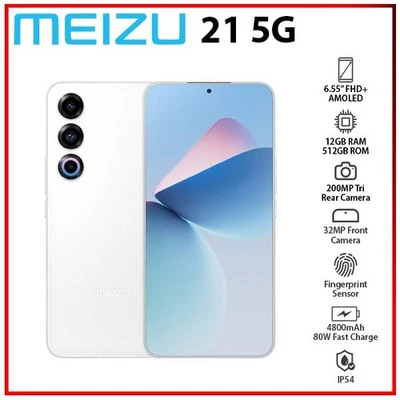 (New) MEIZU 21 5G 12GB+512GB WHITE Dual SIM Unlocked Android Mobile Phone - Bild 1 von 3