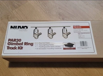 Kit de riel de anillo cardán de 3 luces Nuvo by Satco Lighting, níquel cepillado - TK343 NUEVO EN CAJA Foto 1 de 4