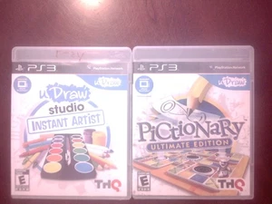 Pictionary Ultimate Edition Sony & U Draw Studio Instant Artist PS3 Video Game - Picture 1 of 7