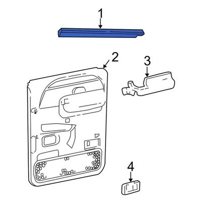 For Ford F-250 Super Duty 99-16 Ford Rear Inner Door Window Belt Weatherstrip Foto 1 de 4