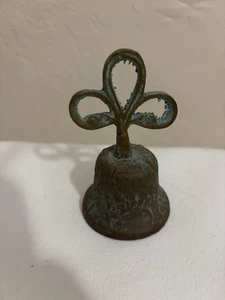 Vintage Small Hand Held Bronze Mission Church Bell Ringer 3.5” - Picture 1 of 4
