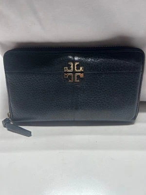 Cartera Mujer Tory Burch Mh/8.23/5 Larga Redonda Cremallera Cuero Negra Edición Limitada Foto 1 de 4