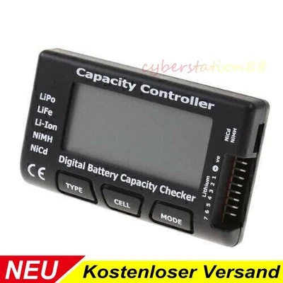 LiPo Tester NiMH Batterie Akku Kapazität Spannung Digital Checker Li-Ion DE - Bild 1 von 4
