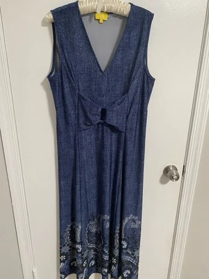 Liz Lange Denim Like Maxi Dress Large - Image 1 of 3